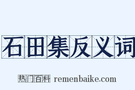 石田集反义词是什么意思的图片